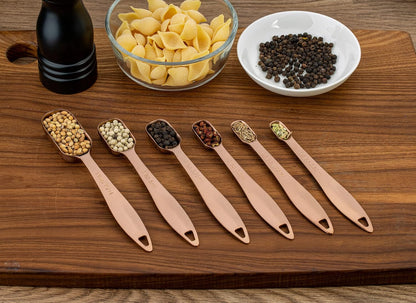 13-piece Measuring Cups and Spoons Set, 18/8 Stainless Steel Heavy Duty Ergonomic Handle with Ring Connector, Silver
