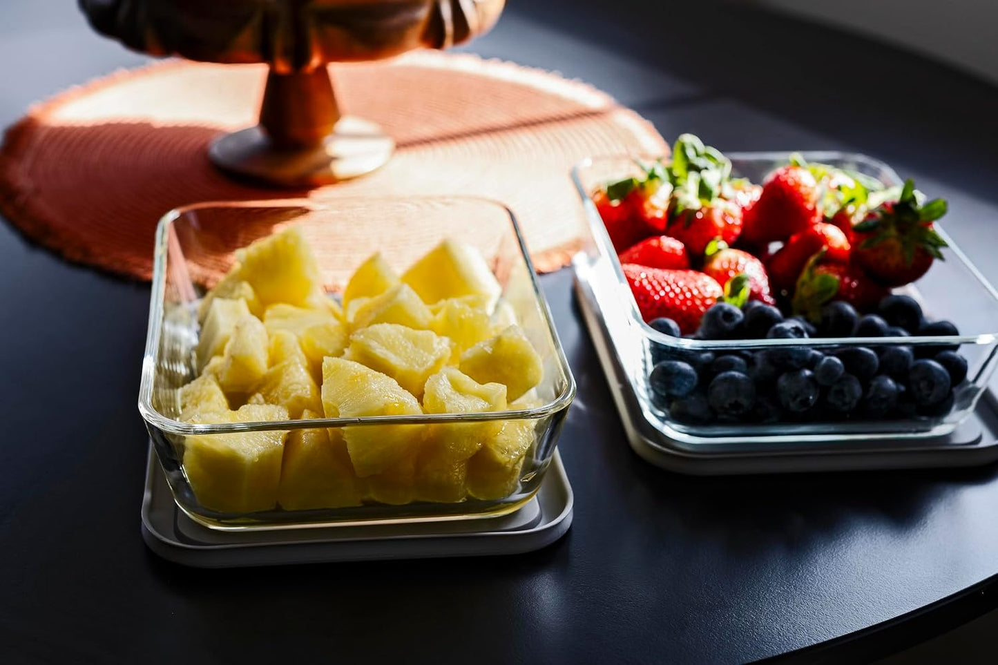 DURA LIVING 4-Piece Glass Food Storage Container (2 Containers + 2 Lids) | 6.55-Cup Rectangular, Leakproof | Microwave, Freezer, Oven & Dishwasher Safe | Ideal for Meal Prep & Pantry Organization
