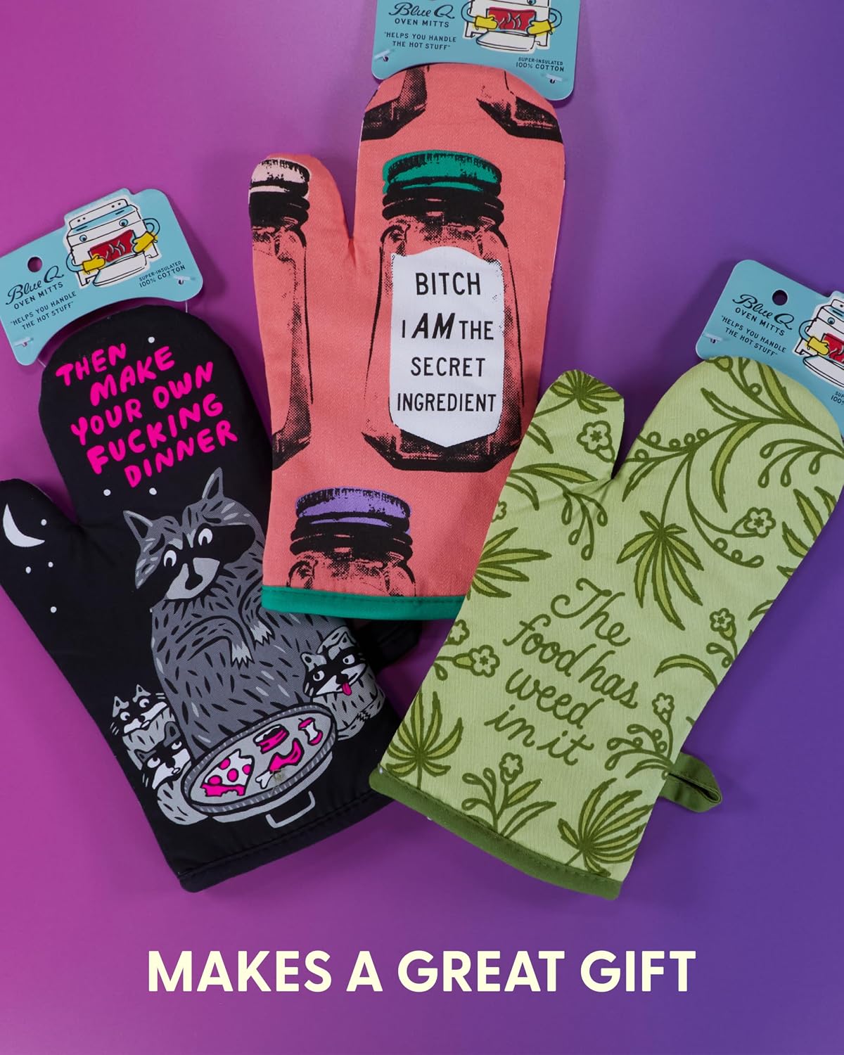 Blue Q Oven Mitts - Cute Kitchen Accessories & Kitchen Gifts - from Scratch