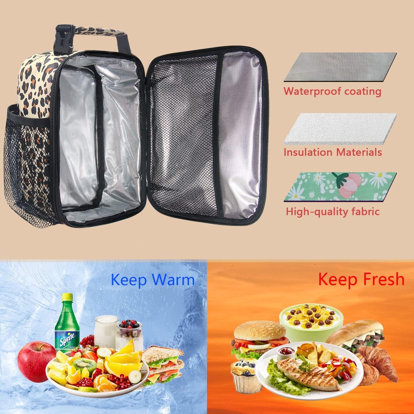 Hap Tim Kids Lunch Box for Girls Boys, Reusable Lunch Bag for Kids, Spacious Lunchbox, Insulated Lunchbag, Purple Unicorn(18654-PP)