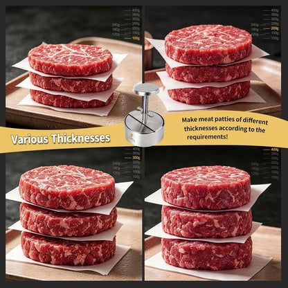 KickFry Hamburger Press Patty Maker - 4.5" Stainless Steel Patty Press Mold