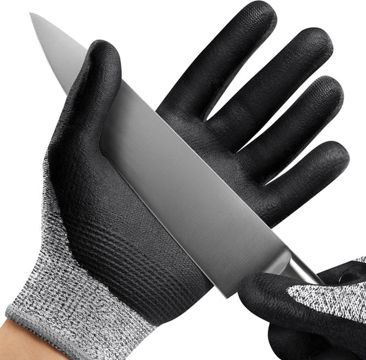NoCry Cut Resistant Work Gloves For Men & Women, Nitrile Waterproof Palms