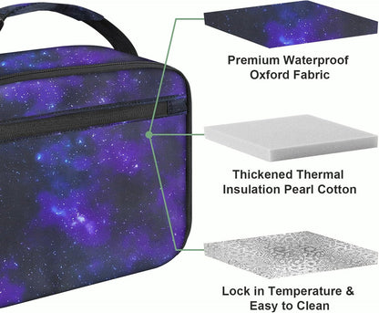 Kids Lunch Box for Boys Girls Lunch Bag Insulated Durable Lunchbox Children Lunch Tote Bag for School Black
