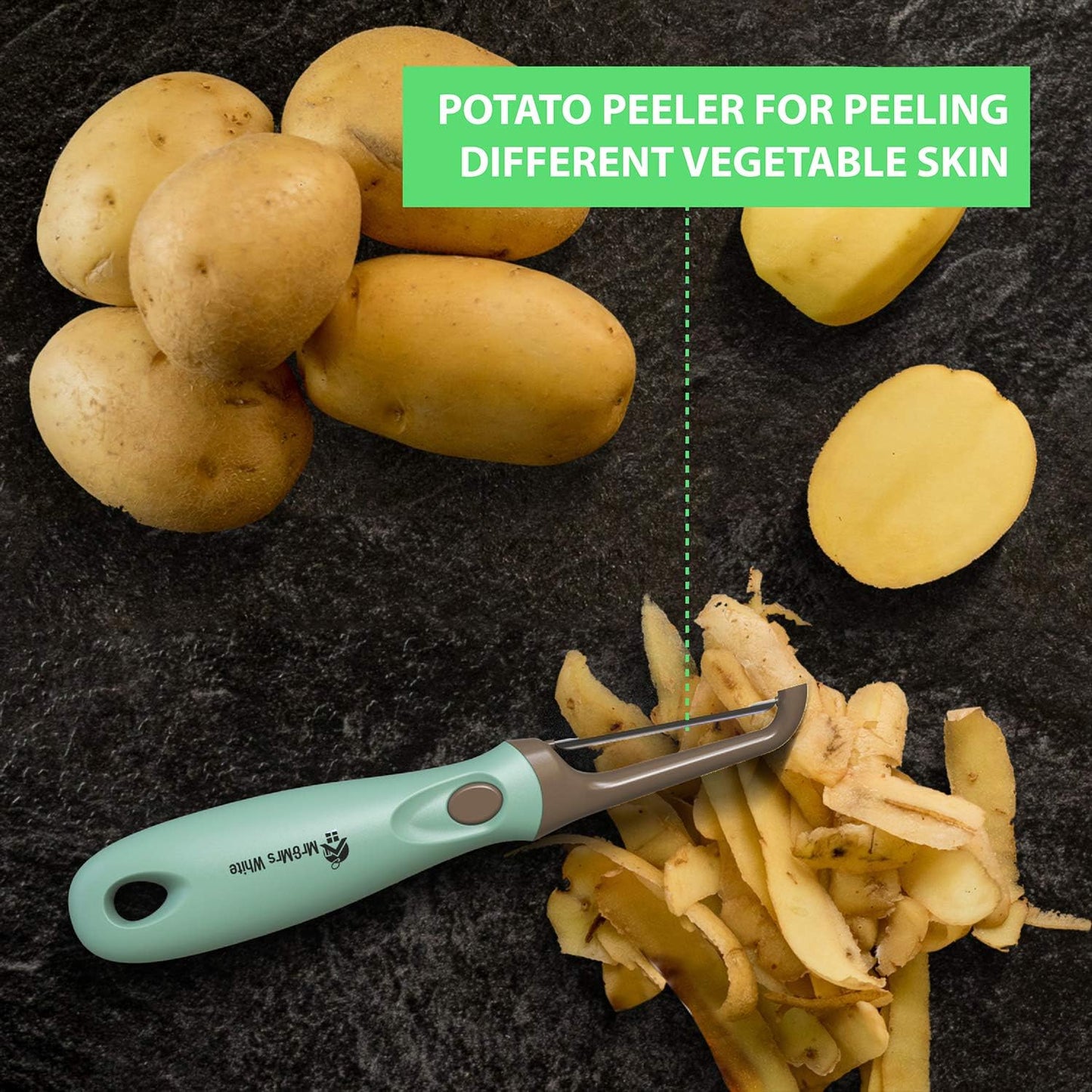 Premium 3-in-1 Vegetable Peeler Set - Sharp Stainless Steel Blades with Interchangeable Handle, Straight, Julienne & Wide Peelers – Space-Saving,Multifunctional Design for Effortless Kitchen Prep