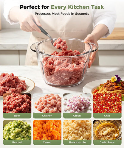 Food Processor Meat Grinder Electric Food Chopper, 5-Cup, Easy-Clean