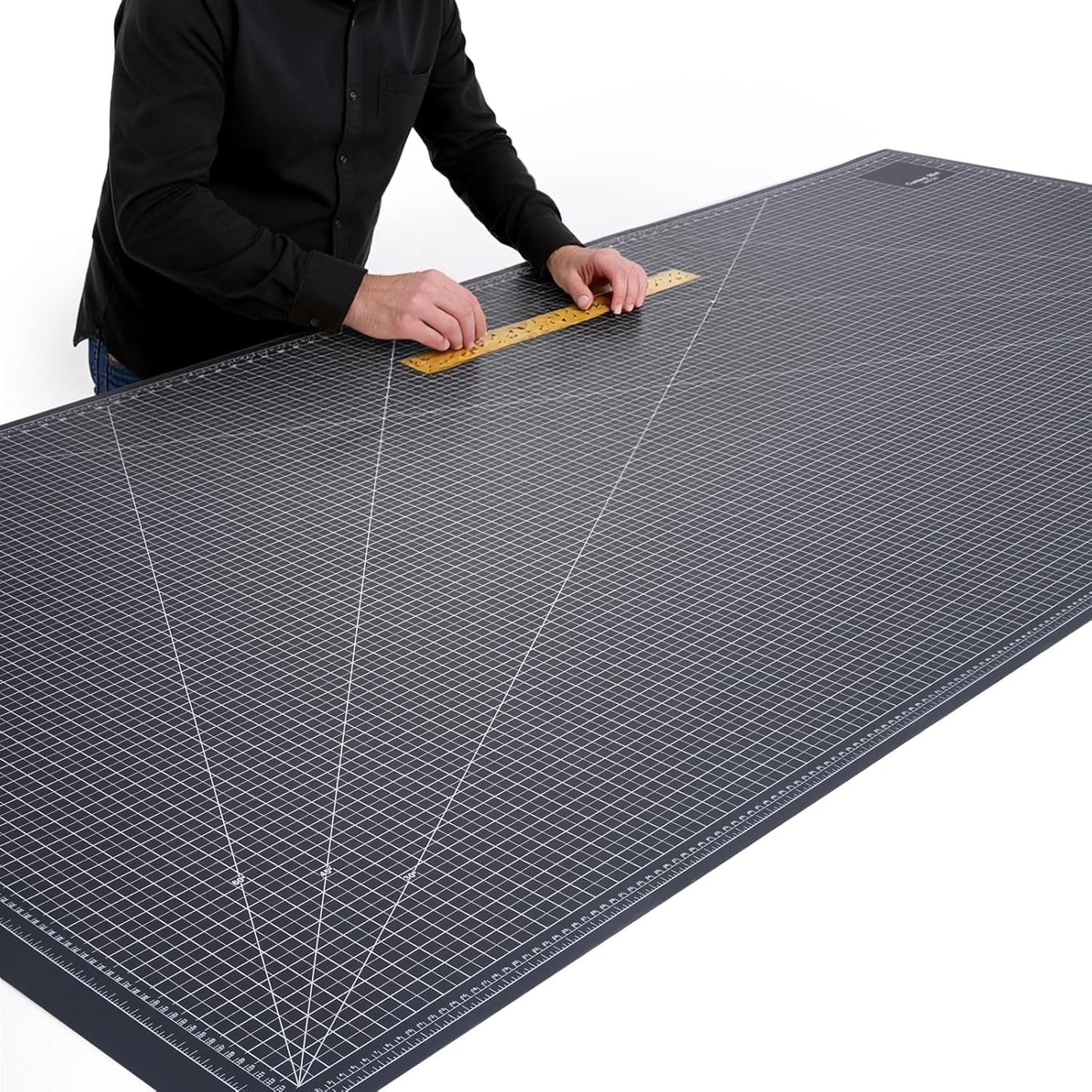 NEWBRAUG 36'' × 48'' Large Self Healing Cutting Double Sided 5-Ply Mat, Big Cutting Board for Rotary Cutting, Quilting, Sewing, Craft, Fabric & Scrapbooking(Green/Black)