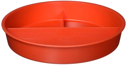 Sammons Preston High-Sided Divided Dish, White, Break-Resistant & Lightweight Polypropylene Plastic, 10" Diameter, 1.75" High Vertical Sides & 7/8" Section Dividers, Includes Lid for Travel & Storage