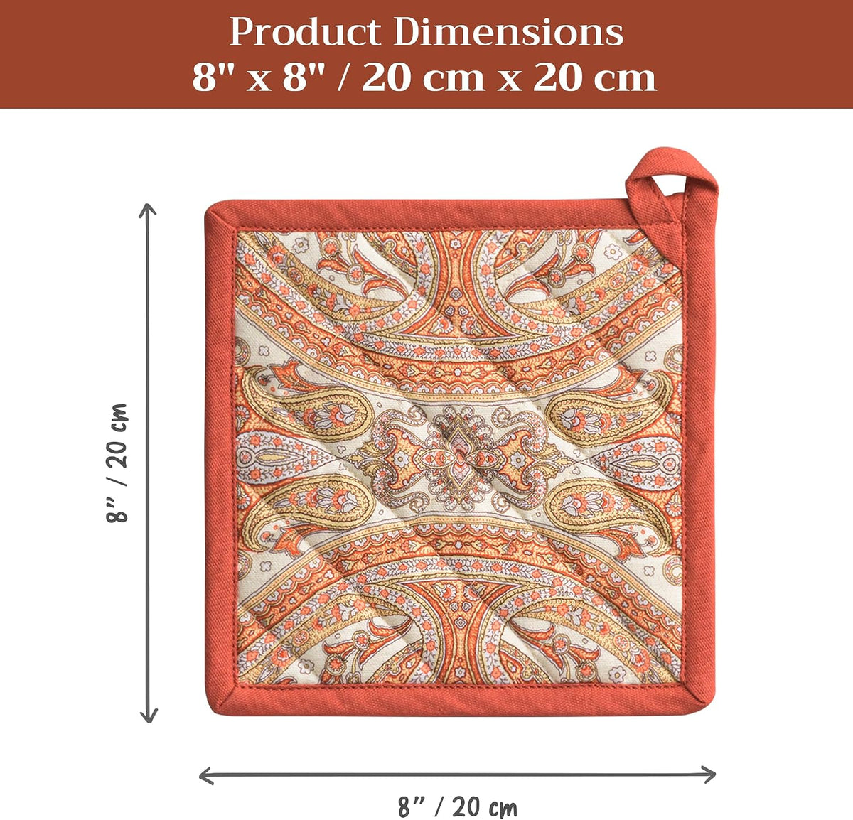 Maison d' Hermine Pot Holders 100% Cotton Potholders (8" x 8") - Colors A