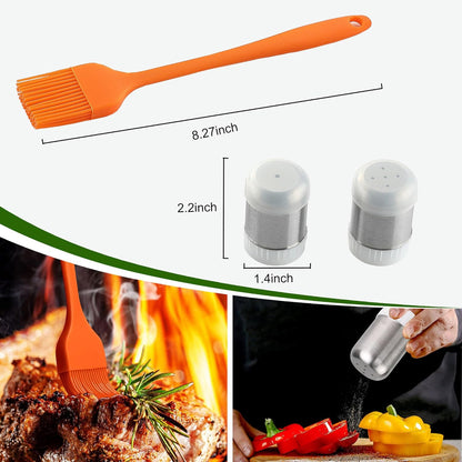 POLIGO Smash Burger Press Kit - 4 in 1 Hamburger Patty Storage Containers, 6.69" Cast Iron Smash Bacon Press - Non Stick Smash Burger Press Set for Grill and Griddle Cooking, Black Round