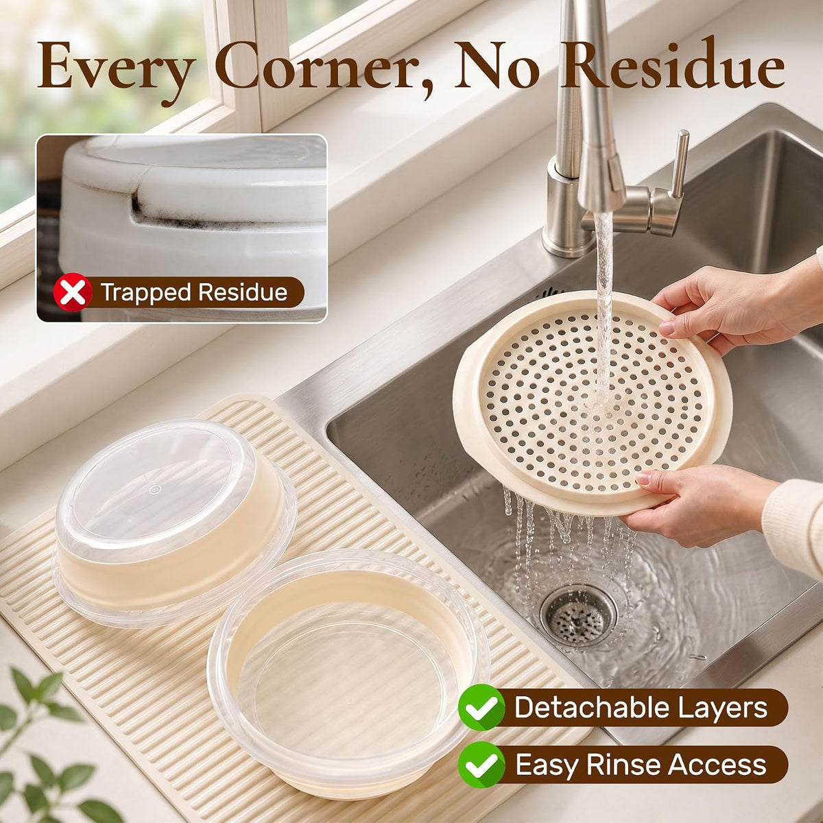 Breading Bowl Shaker , 2.5L Collapsible Breader Bowl Shaker for Frying
