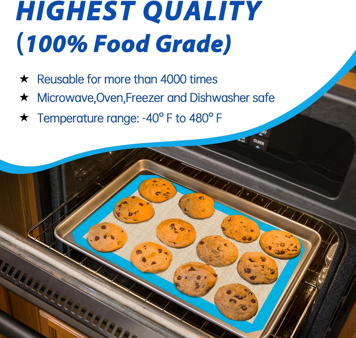 UBeesize Oversize Silicone Baking Mat, 23.6x31.5 Inch Non Stick Pastry Mat with Measurements, XXL Large Nonslip Counter Mat, Fondant/Pie Crust Mat for Making Cookies Macarons Bread Baking Supplies