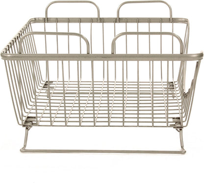 Spectrum Diversified 20077 Ashley Stackable Basket Tray, Satin Nickel