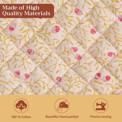 Maison d' Hermine 100% Cotton Oven Mitt & Pot Holder Set (7.5"x13" & 8"x8") - Colors C