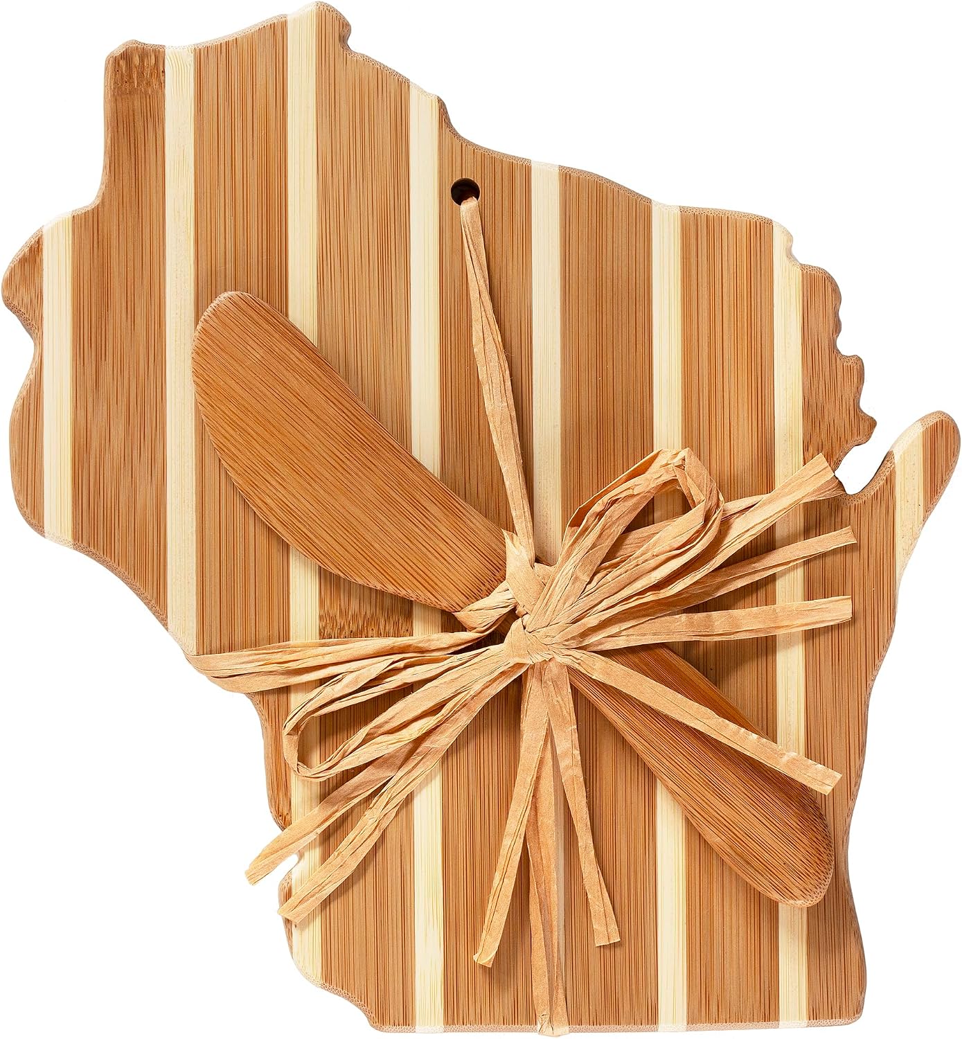 Totally Bamboo California Charcuterie Board with Spreader Knife Gift Set, 11-3/8" x 8-7/8"