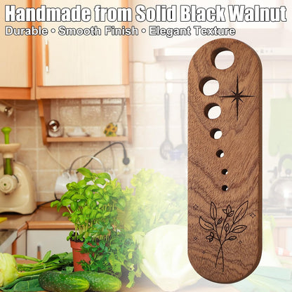 Lemonroad 2 Pcs Wooden Herb Stripper, 7 Hole Leaf Separator Tool