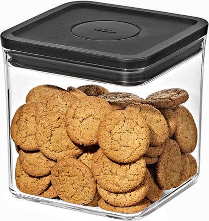 OXO Good Grips POP Container - Airtight Food Storage - Big Square Short 2.8 Qt Ideal for 5 lbs of sugar, cookies or crackers