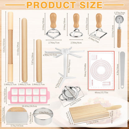 TREWAVE Pasta Making Tools Set, Homemade Pasta Making Kit