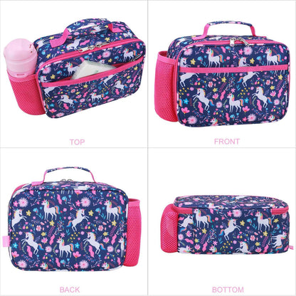 RHCPFOVR Kids Lunch Bag - Insulated Lunch Box for Boys Girls,Washable Lunch Bag and Reusable Toddler Leak-proof Lunchbox for School and Daycare - Colors B