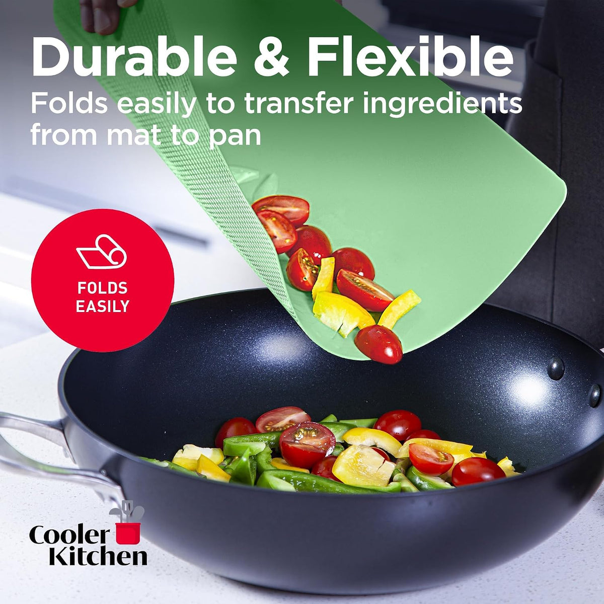 Plastic Cutting Boards for Kitchen, Flexible Mat Thick Large 15x12