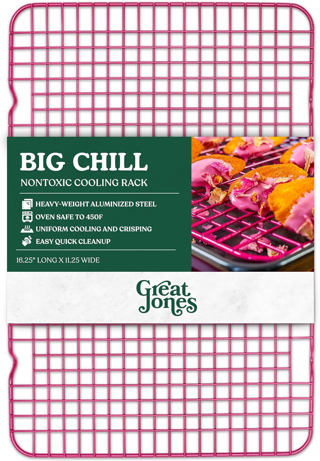 Great Jones Non Stick Wire Cooling Rack (Blueberry) – Fits Half Sheet