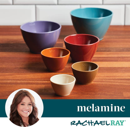 Rachael Ray Tools and Gadgets Nesting/Stackable Measuring Cups Set, 6 Piece - Assorted Colors