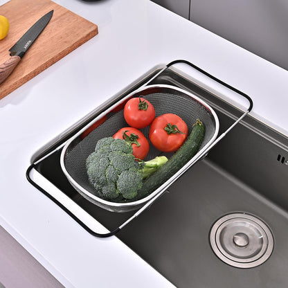 6-Quart Stainless Steel Collapsible Fine Mesh Kitchen Colander