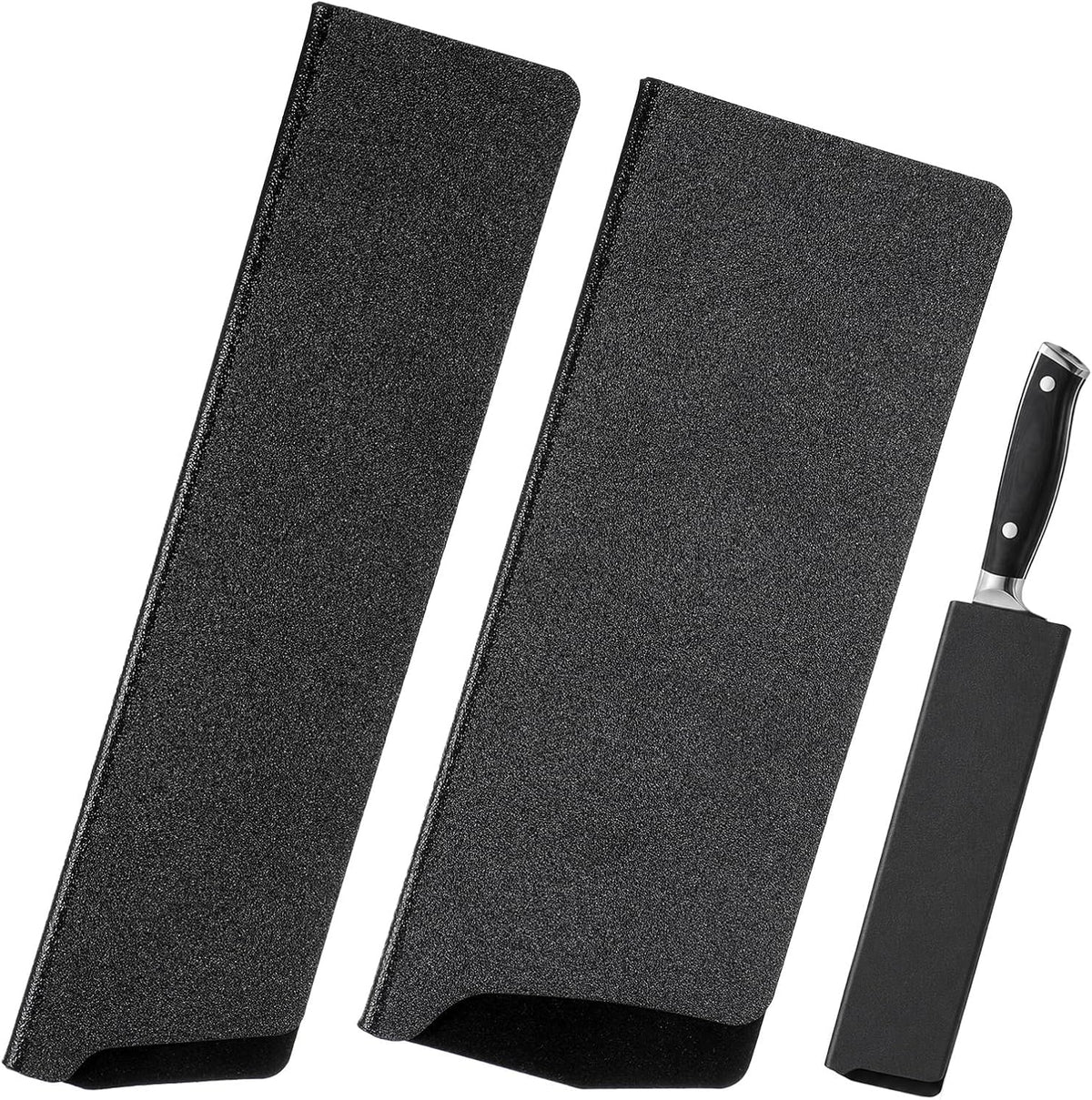 2 PCS Universal Knife Sleeves, Chef Knife Guards with Soft Flock‑lined Inside