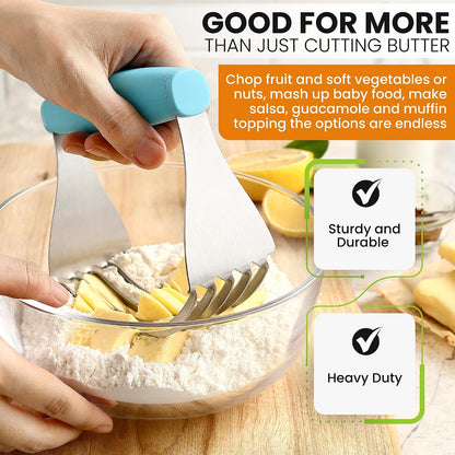 Spring Chef XL Pastry Blender, Durable Dough Blender For Baking - Black