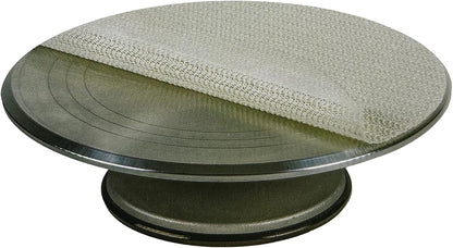 Ateco Revolving Cake Decorating Stand, 615 12" Round, Aluminum Base, White