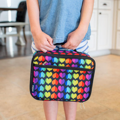 Wildkin Kids Insulated Lunch Box, Keeps Food Hot or Cold, BPA-Free with Mesh Pockets & Easy-Clean Lining – Ideal for School, Travel & Daycare – Holographic