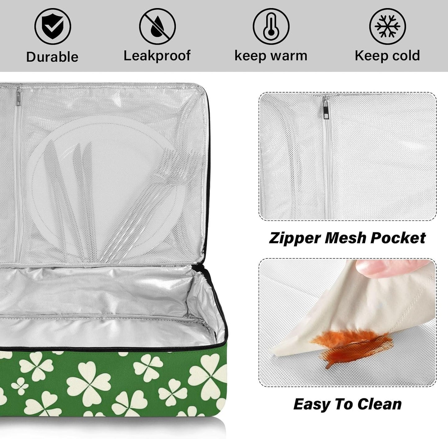Casserole Carriers for Hot or Cold Food Reusable Casserole Dish Carrier Insulated Thermal Large Capacity Durable Perfect for Party Camping Family Gatherings Yellow Fish - Colors B