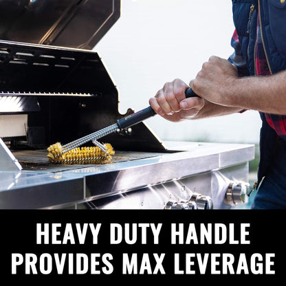 Grillaholics Grill Brush for Outdoor Grill - Safe Bristle Free BBQ Brush with Built-in Scraper – The Perfect Grilling Accessory for Cleaner Grilling