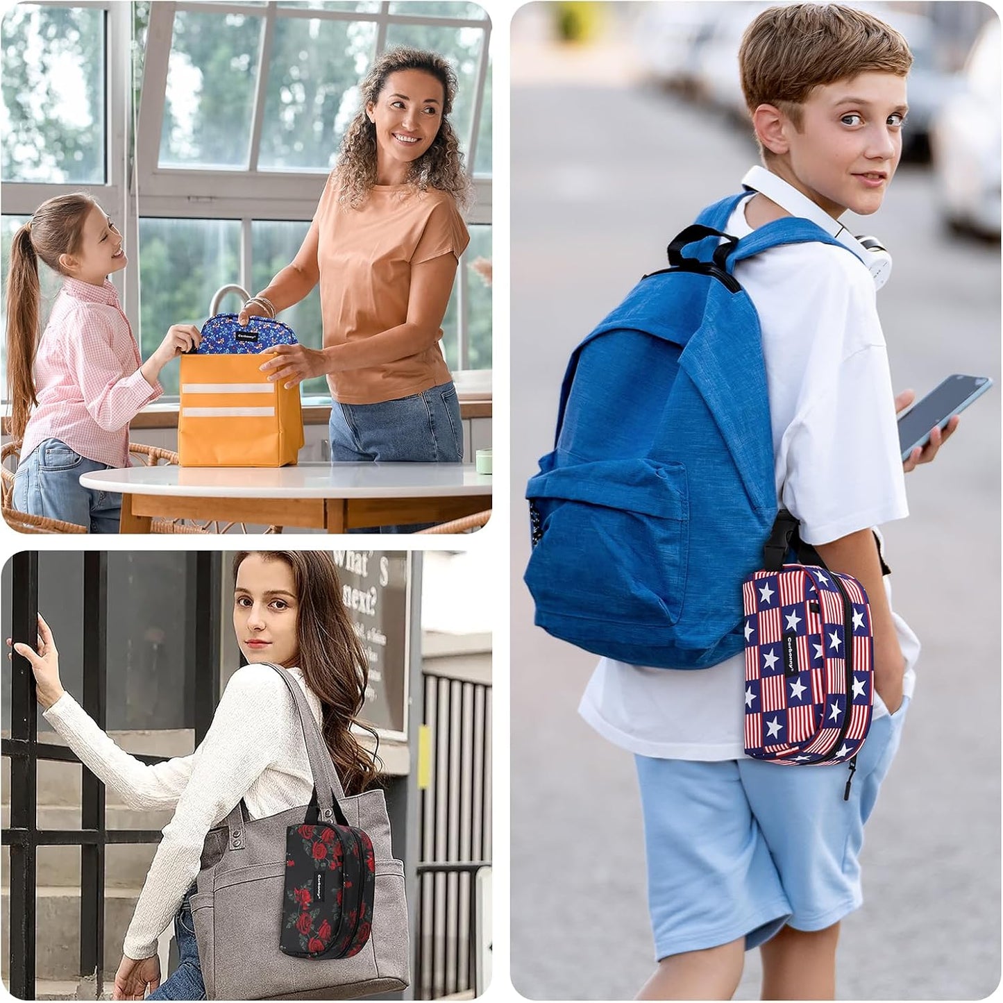 Cerbonny Freezable Cooler Bag for Work/School Travel - Mini Insulated Bag Fit For Yogurt