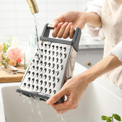 Spring Chef Stainless Steel XL Cheese Grater for Kitchen, Green