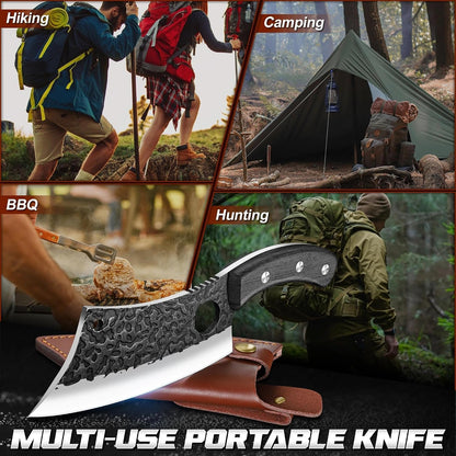ROCOCO Viking Cleaver Knife Birthday - Kitchen Axe & Sheath Father Gift Men