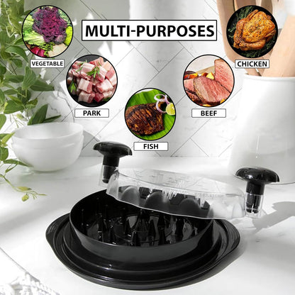 Chicken Shredder with Meat Claws & Brush - Premium Visible Breast Shredder Tool with Twist Action, Large Meat Shredder Machine, Dishwasher Safe, Anti-Slip Grip, Heat Resistant, BPA Free