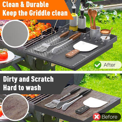 Silicone Grill Mat Compatible with Blackstone, BBQ Griddle Tool