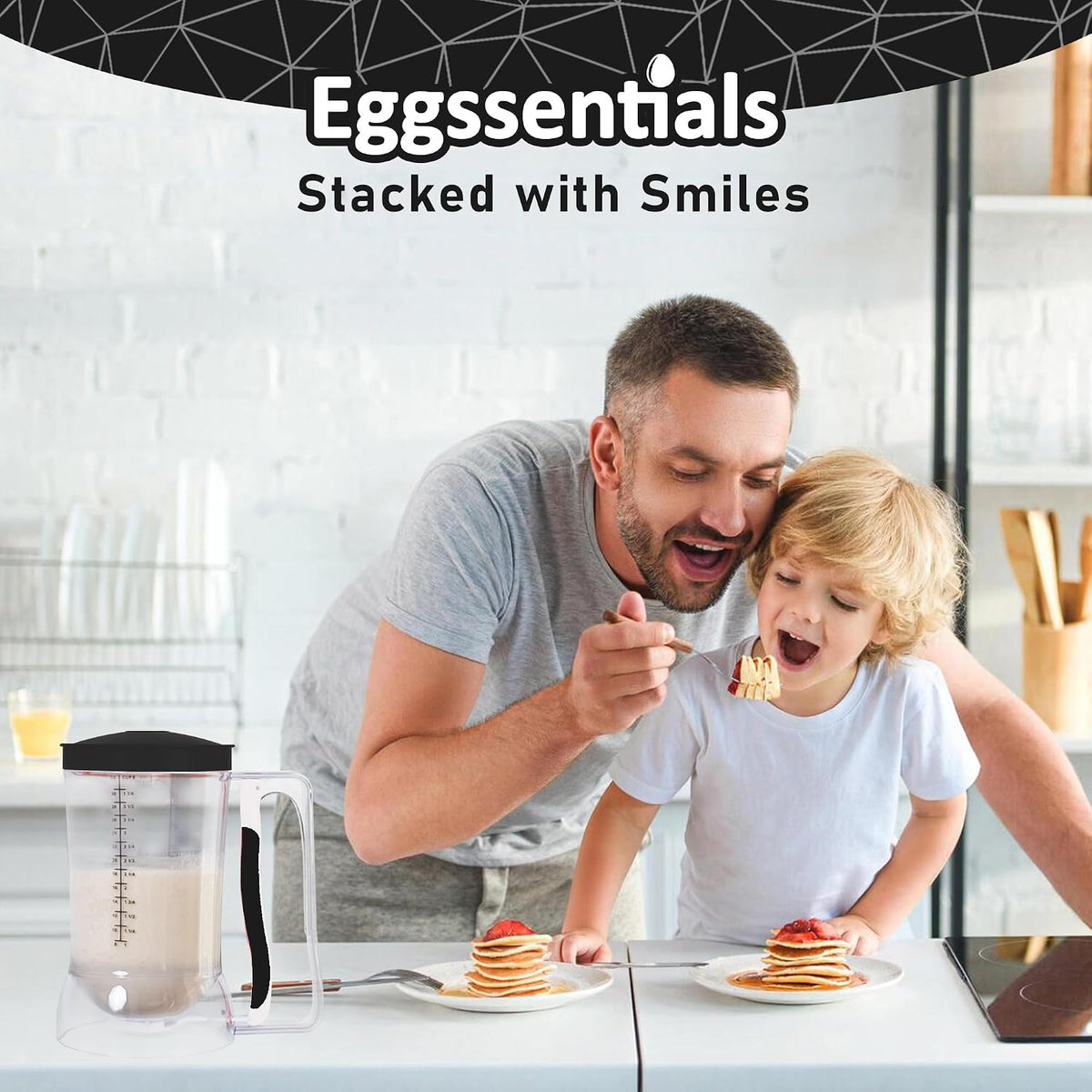 Eggssentials Pancake Batter Dispenser with Squeeze Handle Pancake Dispenser