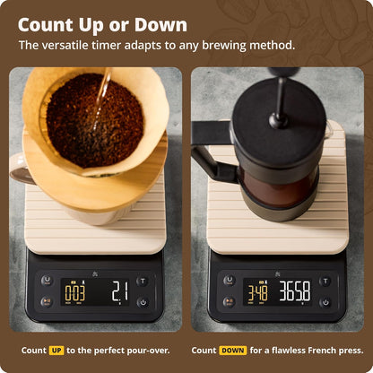 Greater Goods Coffee Scale with Timer, 0.1g Precision for Espresso & Matcha