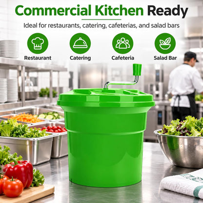 5 Gallon Large Commercial Manual Salad Spinner/Dryer