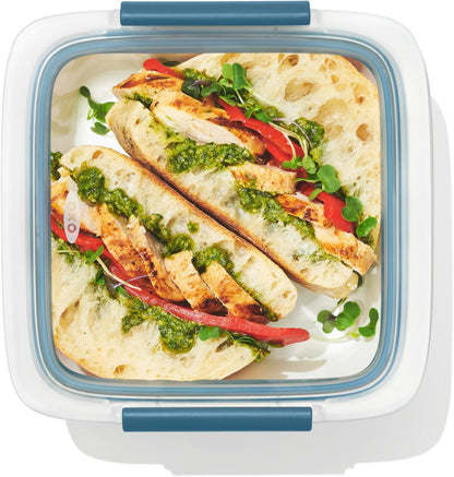 OXO Good Grips Prep & Go Snack & Dip Container, Snack Fuss-Free on the Move, Leakproof Reusable Small Meal Food Storage and Lid, Food Containers with Lids, Snack Organizer, 1.6 Cups/0.4 L