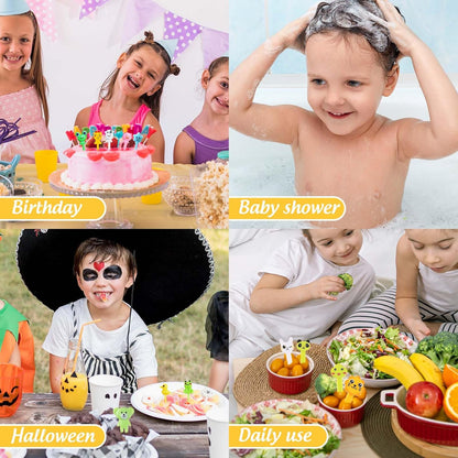 65 Pieces Animal Food Picks for Lunchbox, Mini Fun Fruit Picks for Lunch Accessories, Lunch Picks for Bento Box Essentials, Cute Reusable Toothpicks Forks for Picky Eaters, BPA-Free