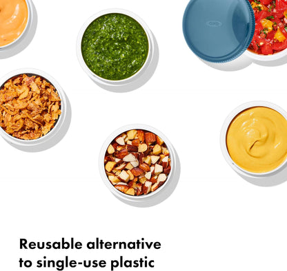 OXO Good Grips Prep & Go Snack & Dip Container, Snack Fuss-Free on the Move, Leakproof Reusable Small Meal Food Storage and Lid, Food Containers with Lids, Snack Organizer, 1.6 Cups/0.4 L