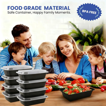 32oz 10 Pack Meal Prep Containers, BPA-Free Microwave Freezer Dishwasher Safe To Go Food Containers, Disposable Food Storage Containers with Lids, Leakproof Food Prep Containers with Lids
