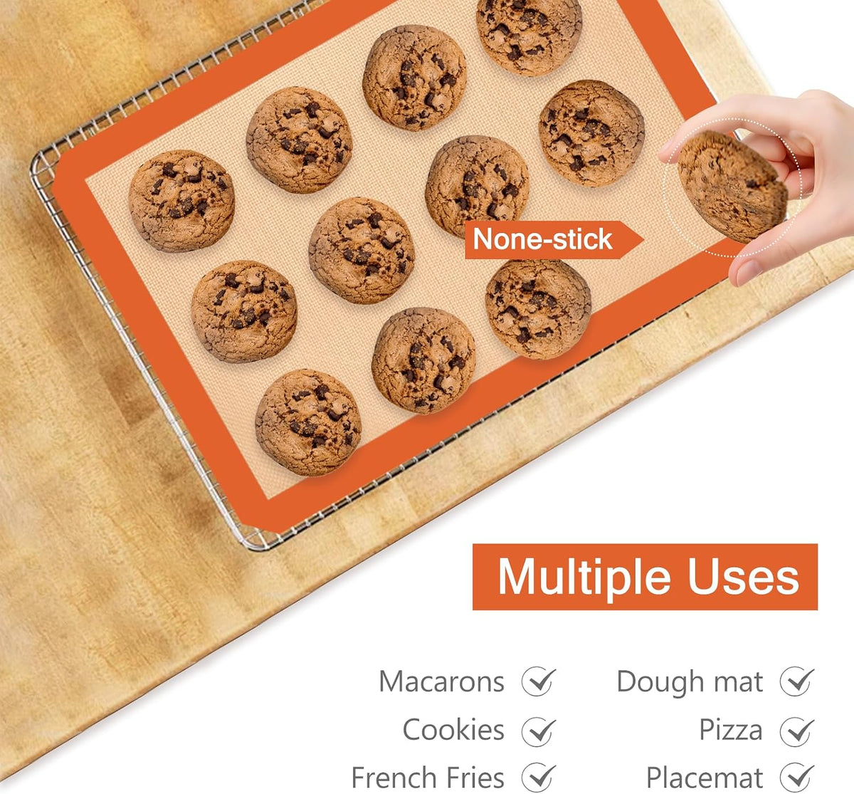 Silicone Baking Mat, Nonstick & Reusable