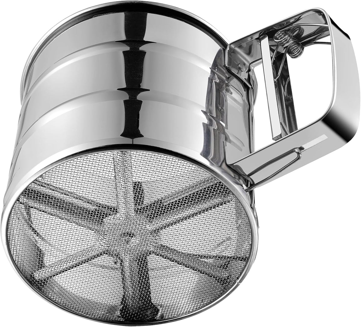 Rondauno Flour Sifter for Baking, Crank Sifter for Powdered Sugar Duster