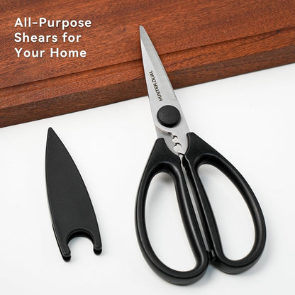 Kitchen Scissors for Food, HUNTER.DUAL Heavy Duty Come Apart Poultry Shears for Cooking, All Purpose for Cutting Chicken, Meat, Fish & Vegetables (Auqa, 8.35 Inch)