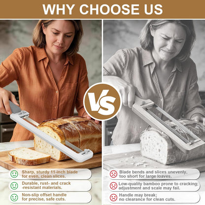 Sourdough Bread Knife for Homemade Bread: 11" Adjustable Bread Slicer
