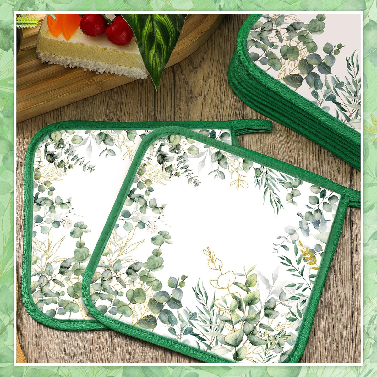 Bencailor 12 Pcs Christmas Wildflower Pot Holders with Pocket