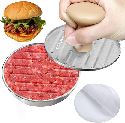 Burger Press, 5 Inch Hamburger Patty Maker in Stainless Steel